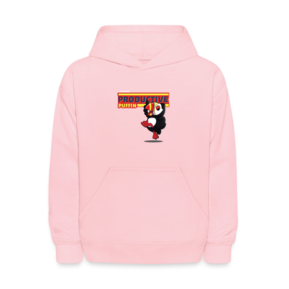 Productive Puffin Character Comfort Kids Hoodie - pink