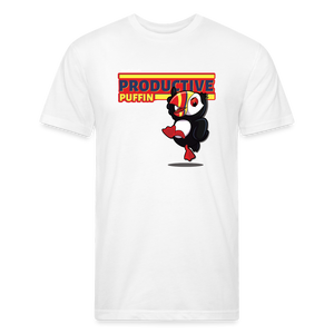 Productive Puffin Character Comfort Adult Tee - white