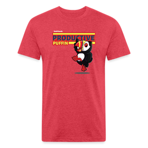 
            
                Load image into Gallery viewer, Productive Puffin Character Comfort Adult Tee - heather red
            
        