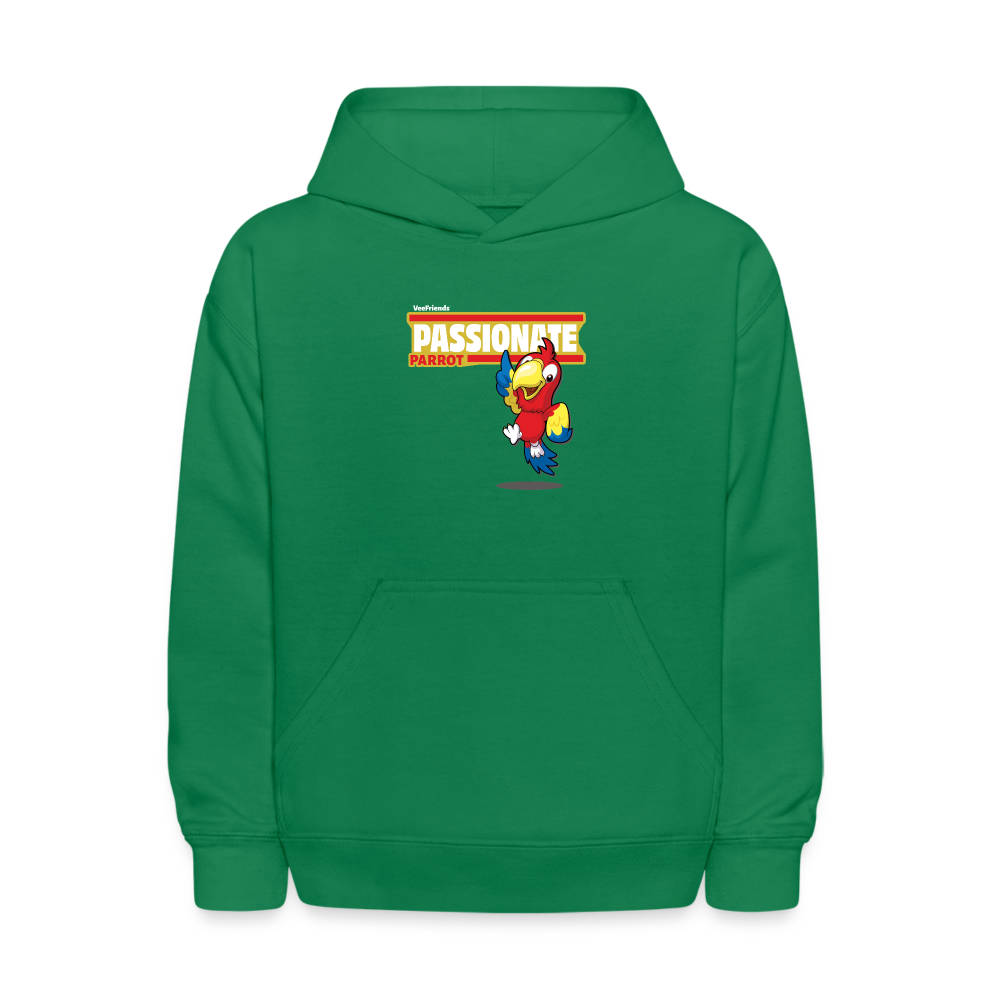 
            
                Load image into Gallery viewer, Passionate Parrot Character Comfort Kids Hoodie - kelly green
            
        