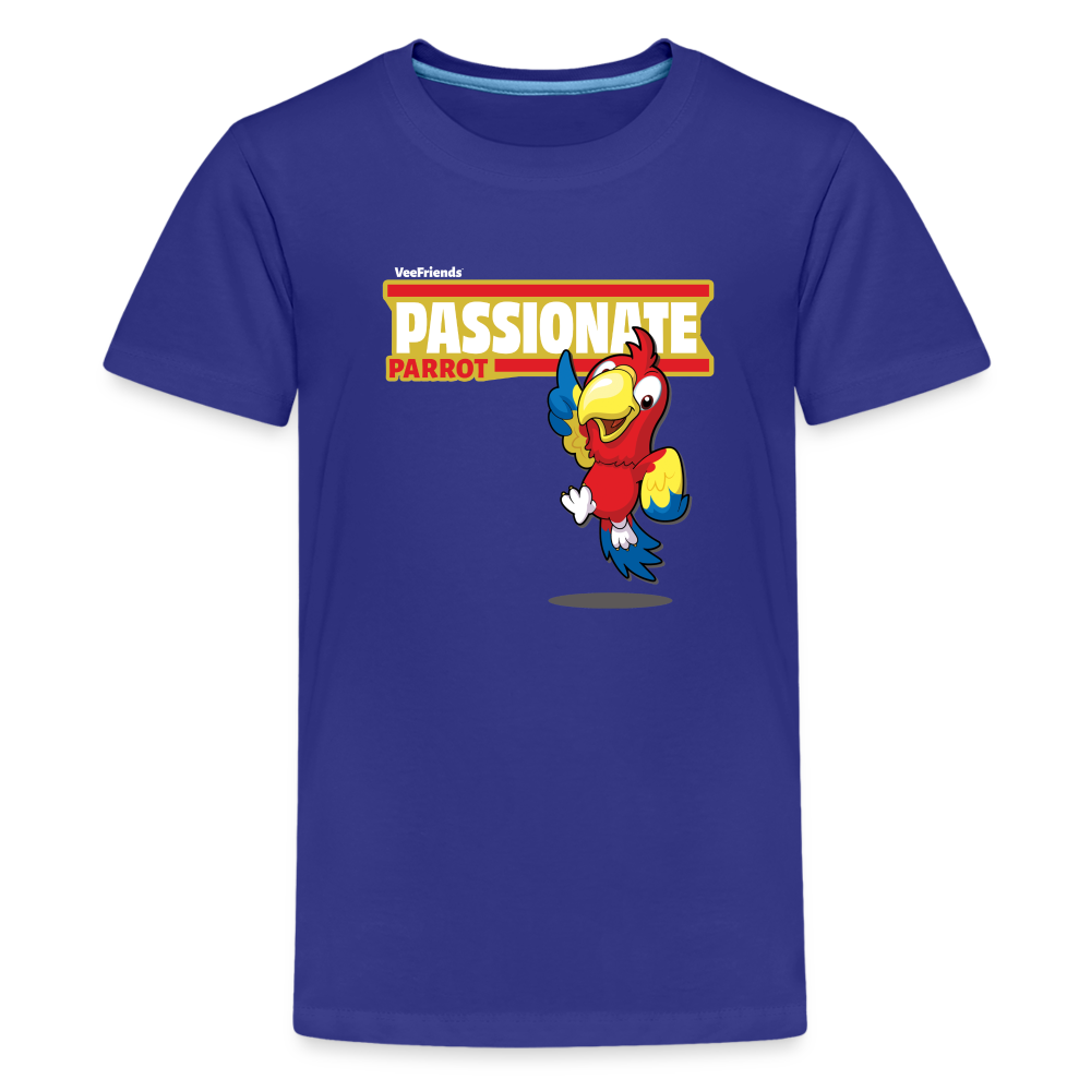 Passionate Parrot Character Comfort Kids Tee - royal blue