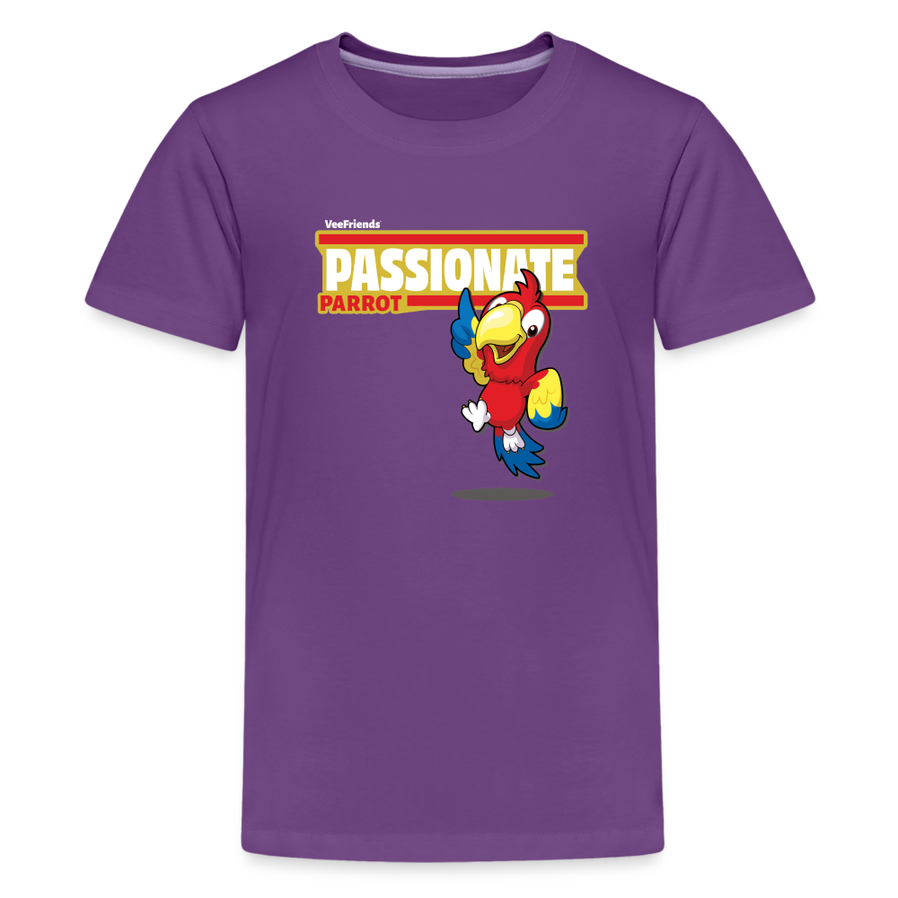 Passionate Parrot Character Comfort Kids Tee - purple