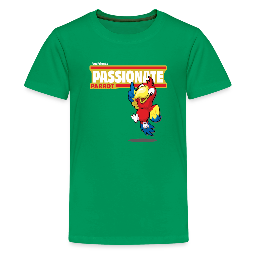 Passionate Parrot Character Comfort Kids Tee - kelly green