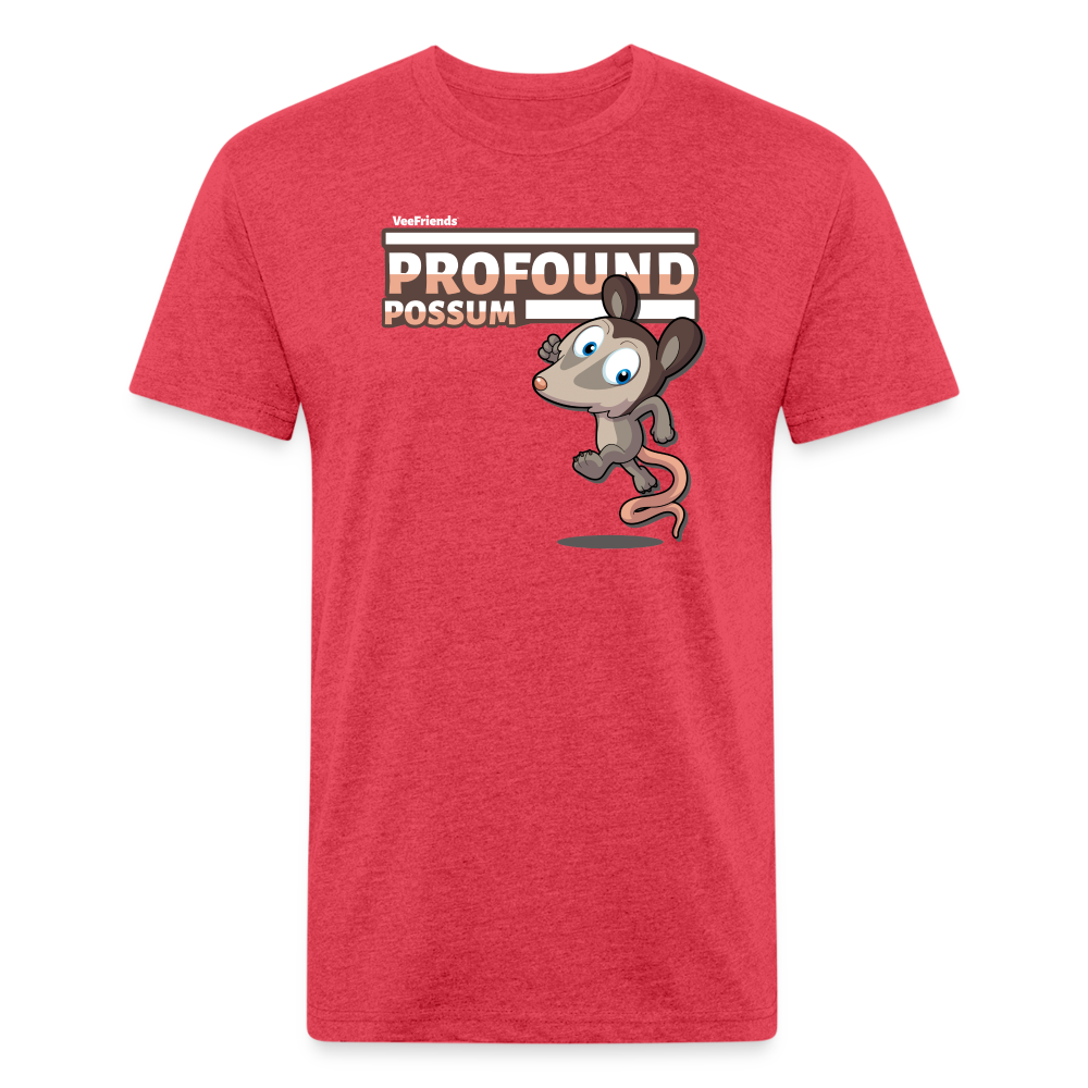 Profound Possum Character Comfort Adult Tee - heather red