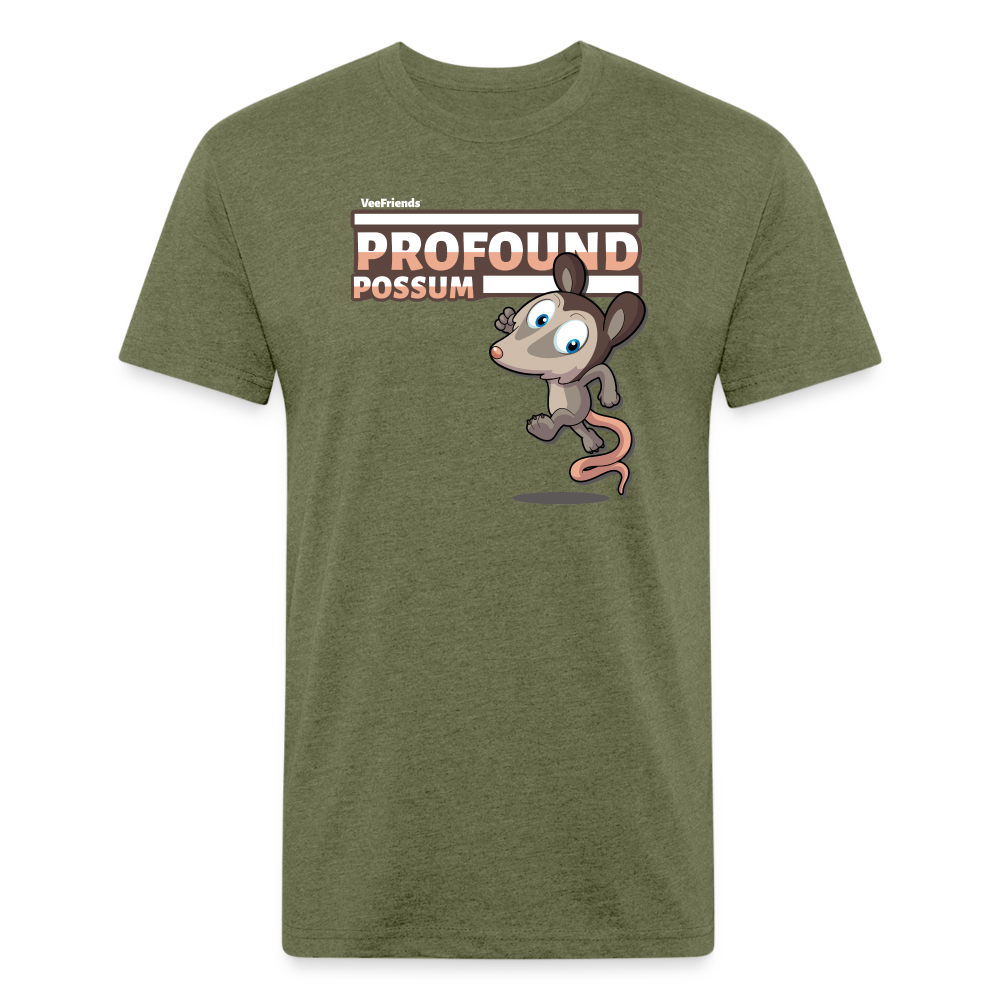 Profound Possum Character Comfort Adult Tee - heather military green