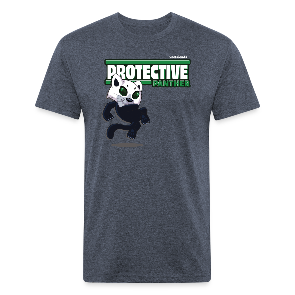 Protective Panther Character Comfort Adult Tee - heather navy