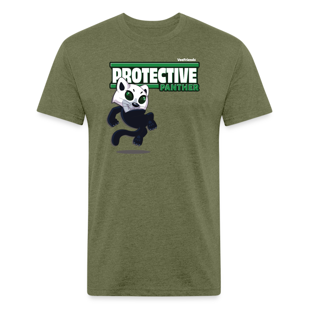 
            
                Load image into Gallery viewer, Protective Panther Character Comfort Adult Tee - heather military green
            
        