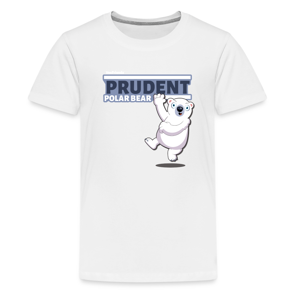 Prudent Polar Bear Character Comfort Kids Tee - white