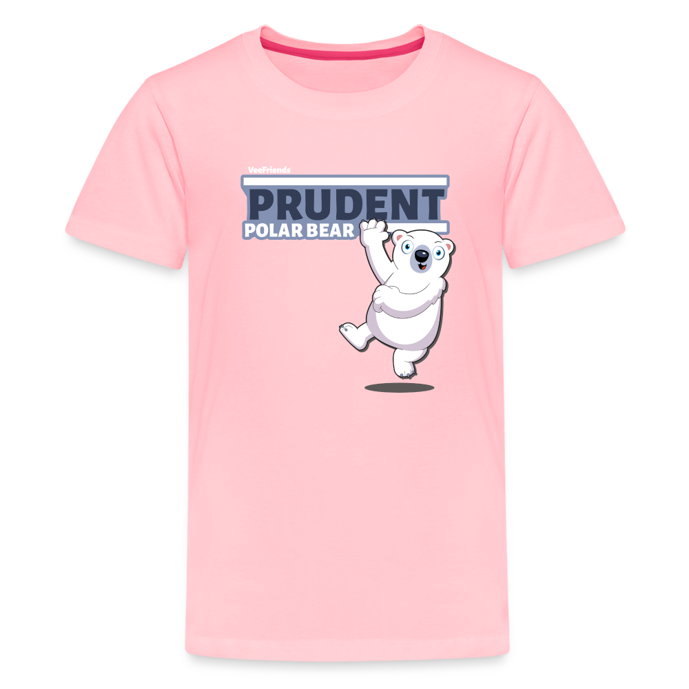 Prudent Polar Bear Character Comfort Kids Tee - pink