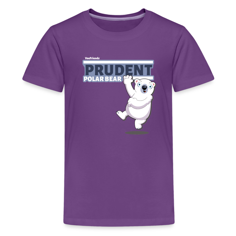 Prudent Polar Bear Character Comfort Kids Tee - purple