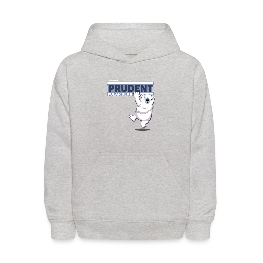 Prudent Polar Bear Character Comfort Kids Hoodie - heather gray