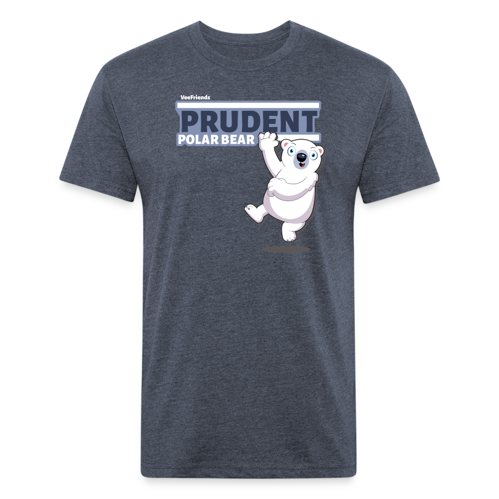 Prudent Polar Bear Character Comfort Adult Tee - heather navy