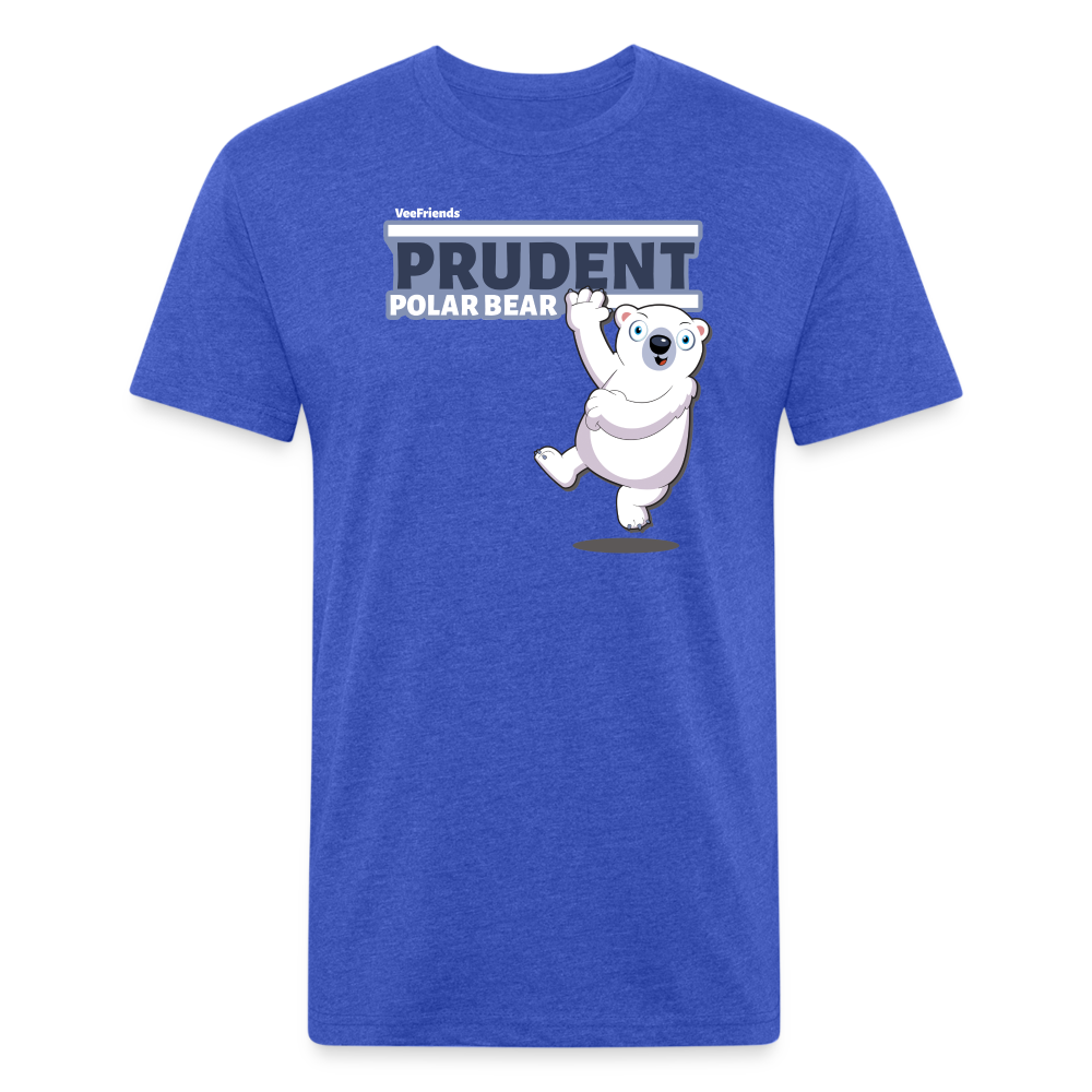 Prudent Polar Bear Character Comfort Adult Tee - heather royal