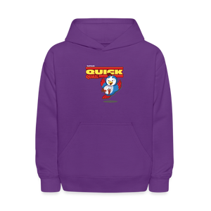 Quick Quail Character Comfort Kids Hoodie - purple