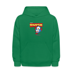 Quick Quail Character Comfort Kids Hoodie - kelly green