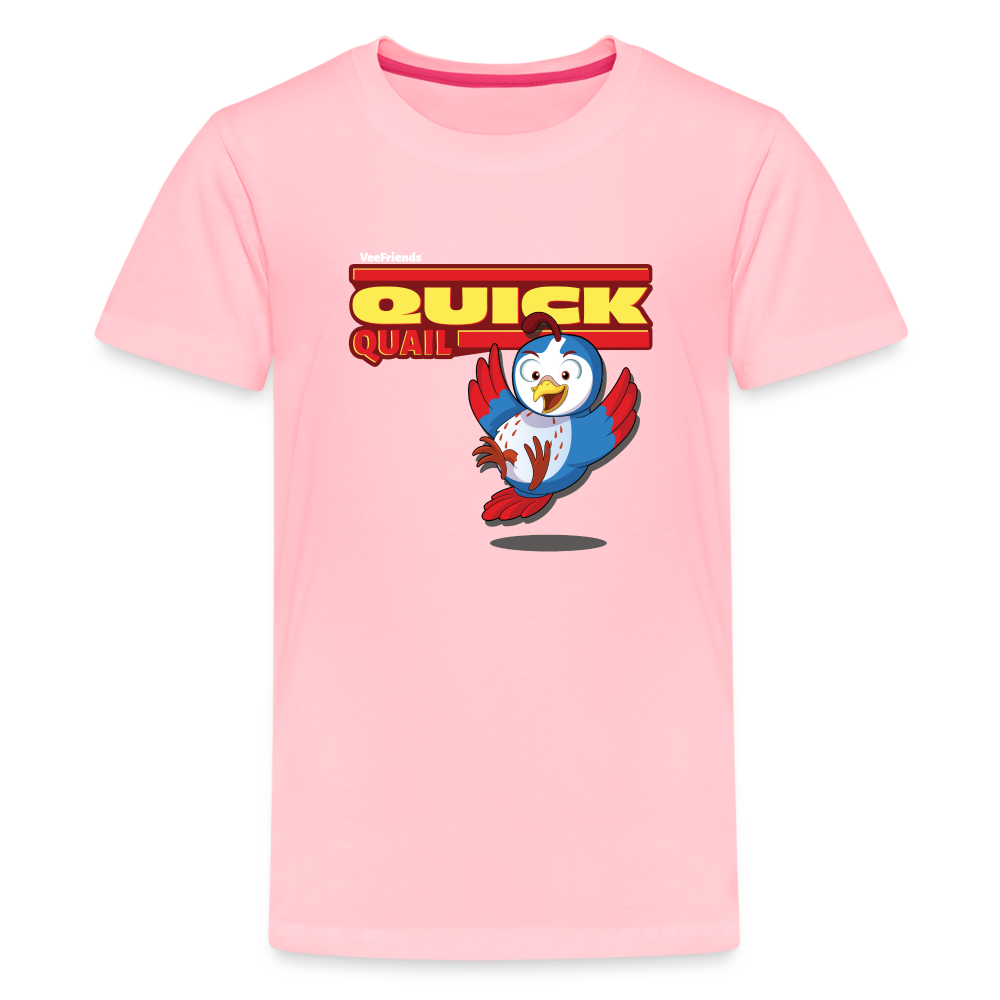 
            
                Load image into Gallery viewer, Quick Quail Character Comfort Kids Tee - pink
            
        