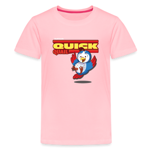 Quick Quail Character Comfort Kids Tee - pink
