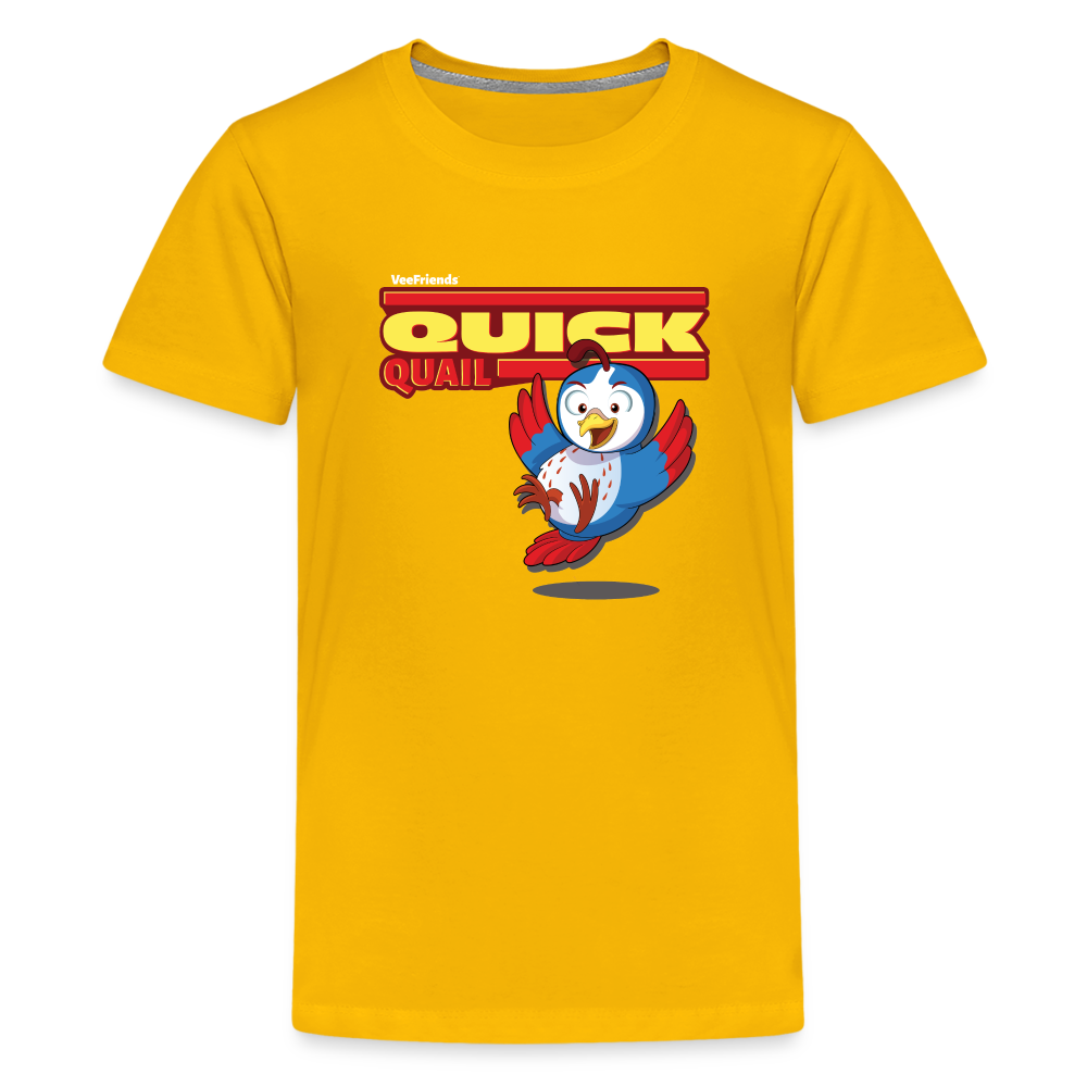 Quick Quail Character Comfort Kids Tee - sun yellow