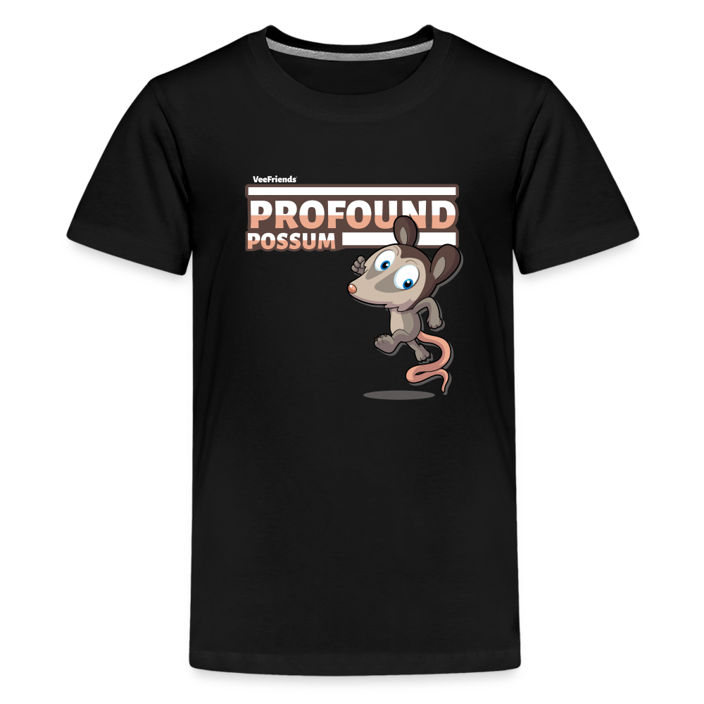 Profound Possum Character Comfort Kids Tee - black