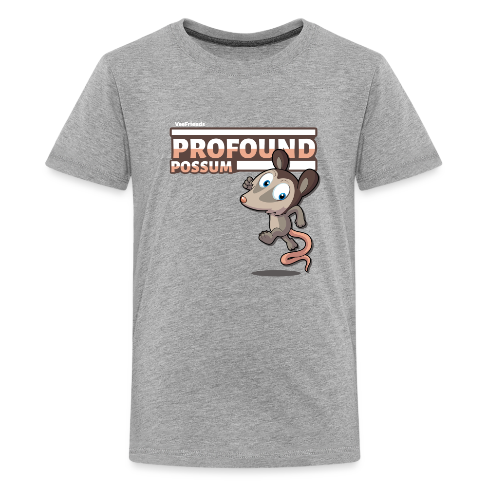 Profound Possum Character Comfort Kids Tee - heather gray