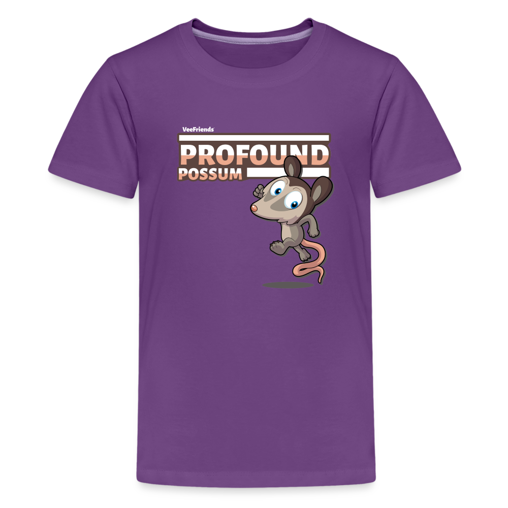 Profound Possum Character Comfort Kids Tee - purple