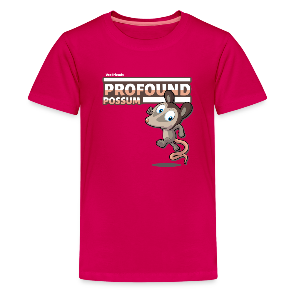 Profound Possum Character Comfort Kids Tee - dark pink