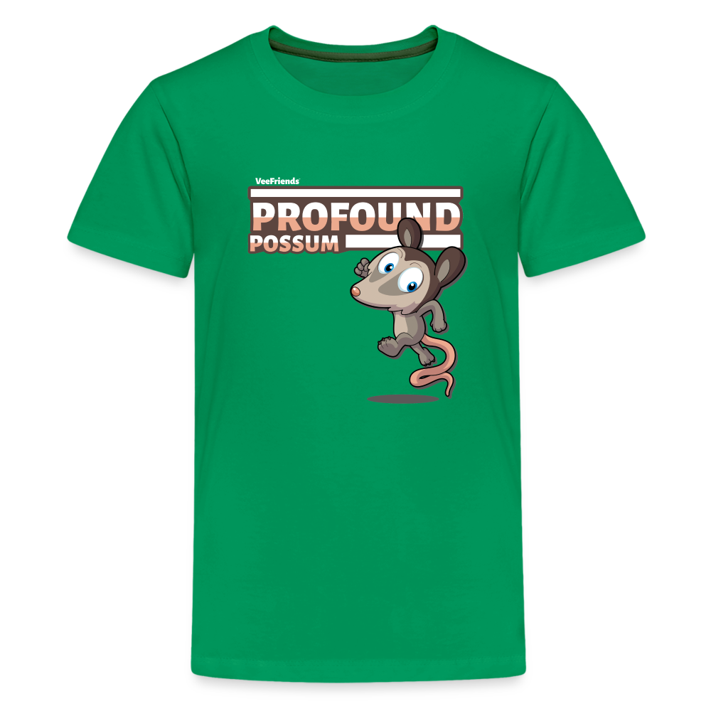 Profound Possum Character Comfort Kids Tee - kelly green