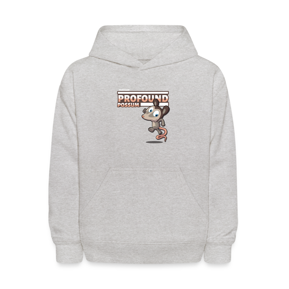 Profound Possum Character Comfort Kids Hoodie - heather gray