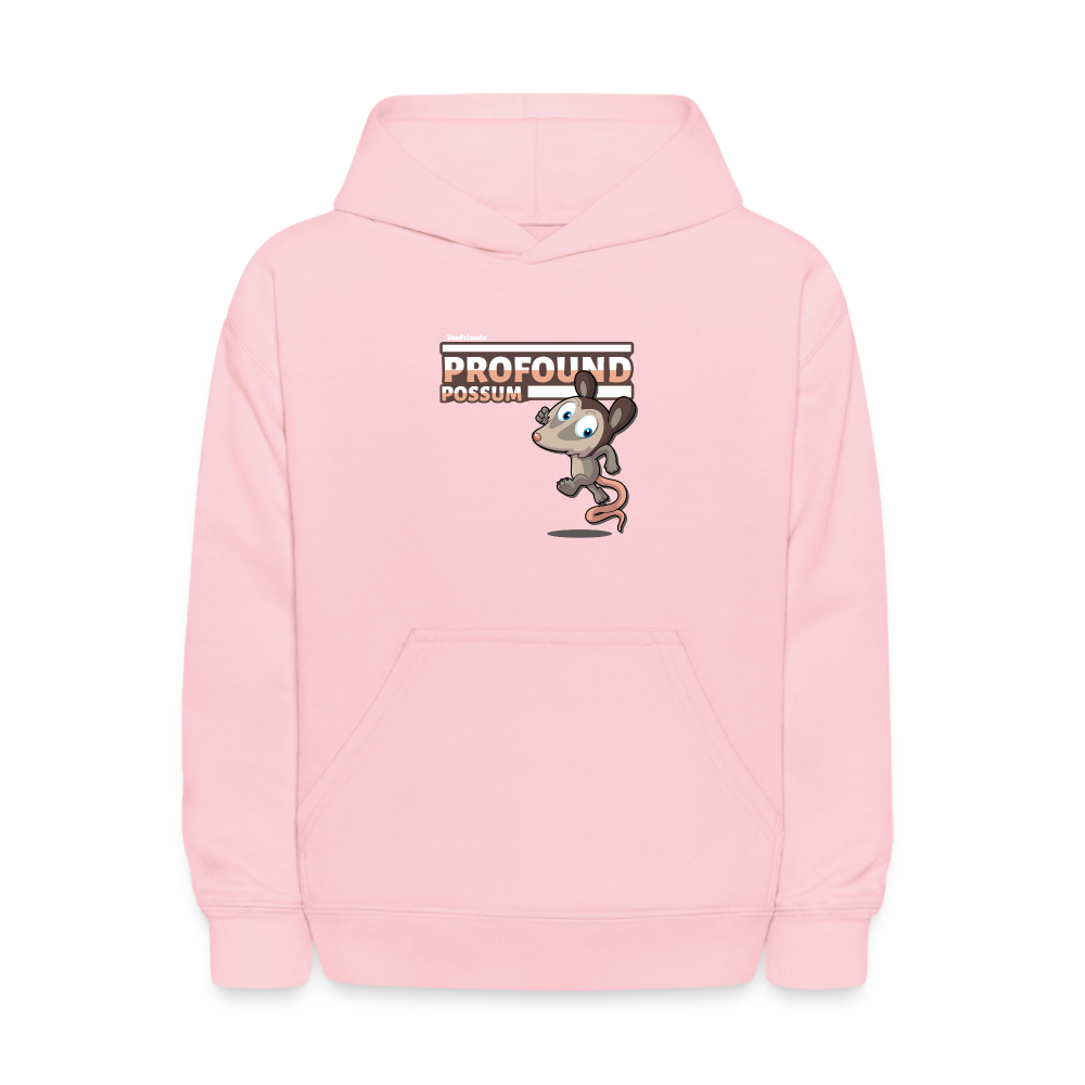 Profound Possum Character Comfort Kids Hoodie - pink