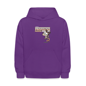 Profound Possum Character Comfort Kids Hoodie - purple