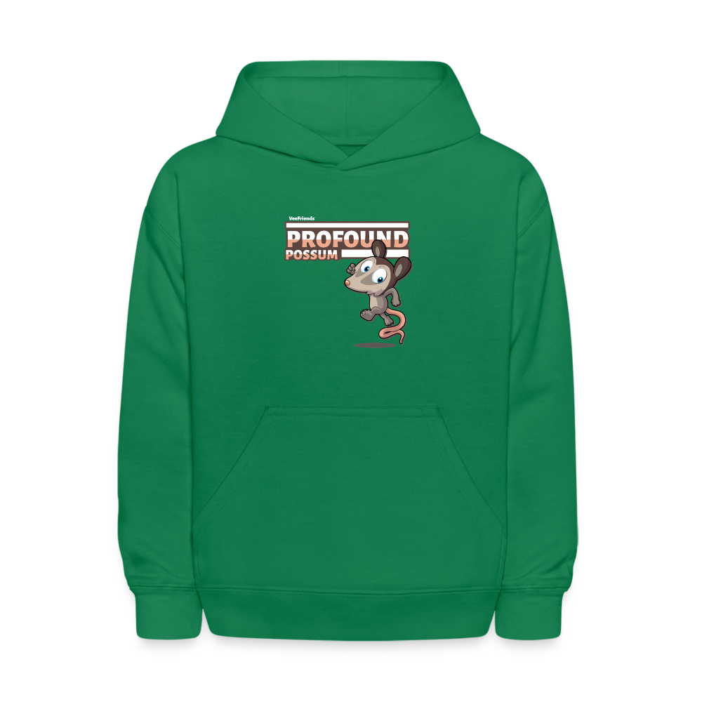 Profound Possum Character Comfort Kids Hoodie - kelly green