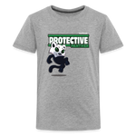 Protective Panther Character Comfort Kids Tee - heather gray