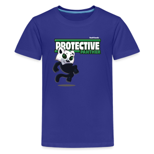 Protective Panther Character Comfort Kids Tee - royal blue