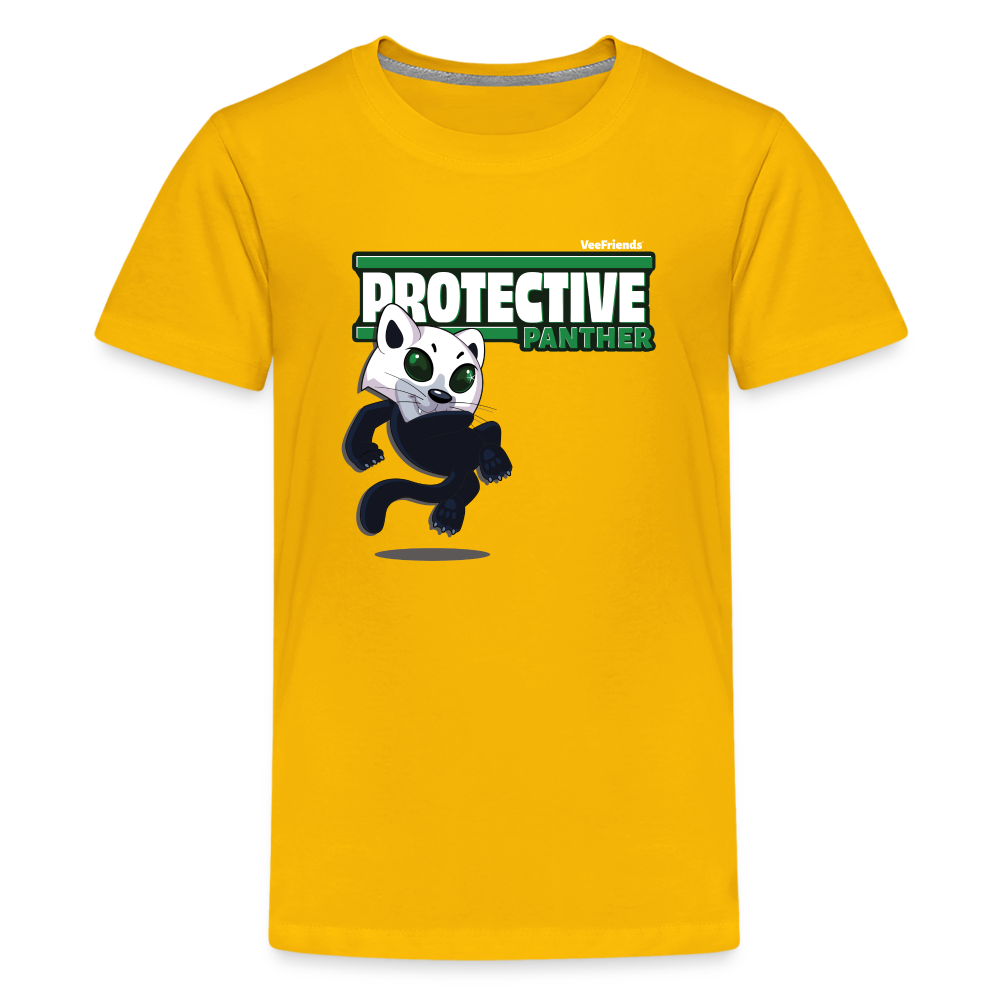 Protective Panther Character Comfort Kids Tee - sun yellow