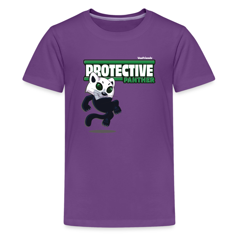 Protective Panther Character Comfort Kids Tee - purple