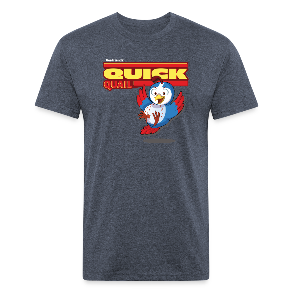 Quick Quail Character Comfort Adult Tee - heather navy