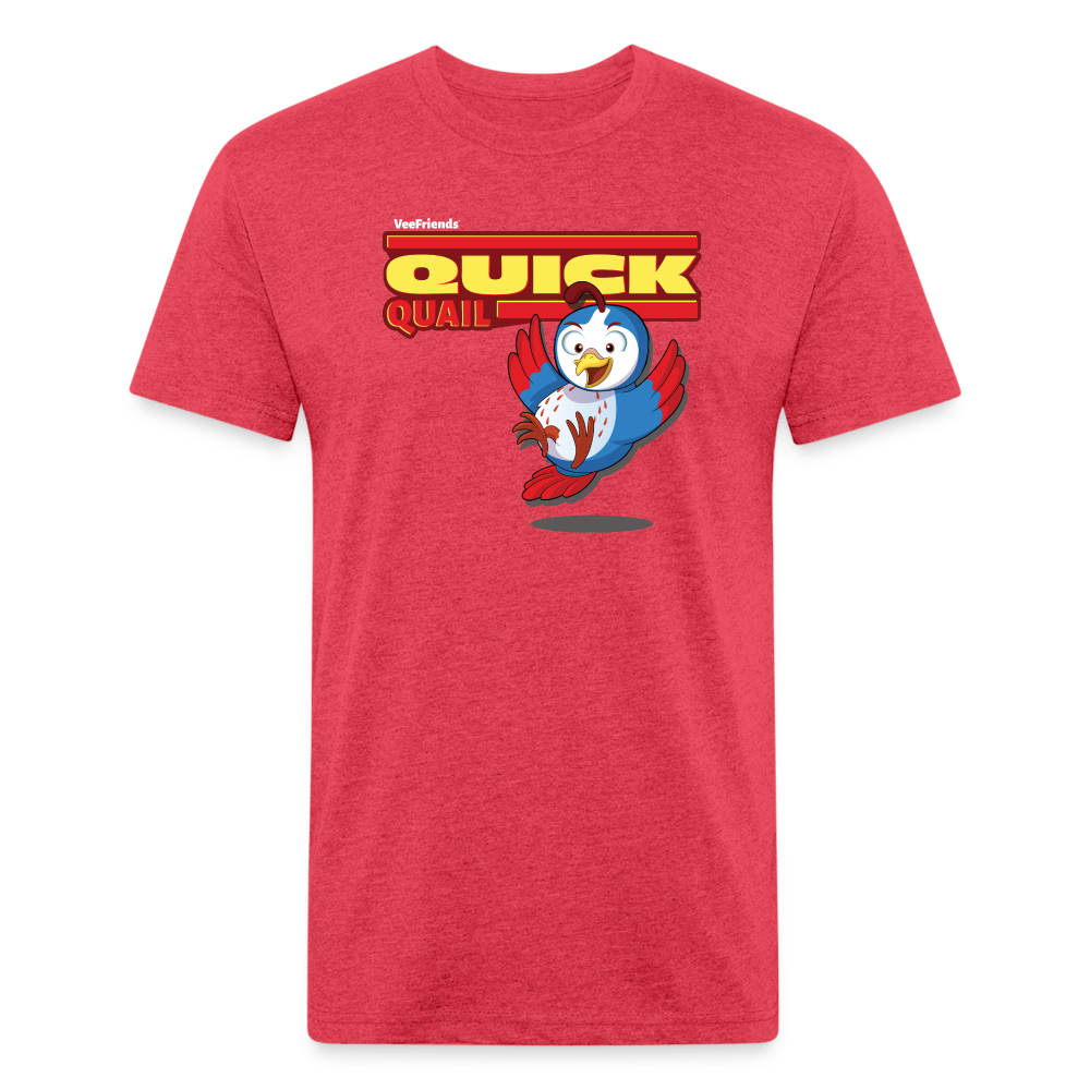 Quick Quail Character Comfort Adult Tee - heather red