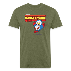 Quick Quail Character Comfort Adult Tee - heather military green