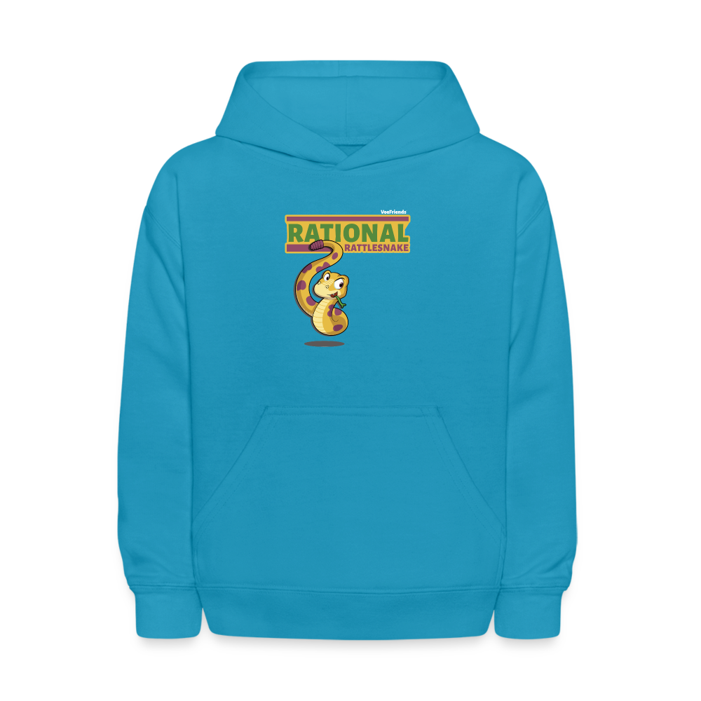 Rational Rattlesnake Character Comfort Kids Hoodie - turquoise