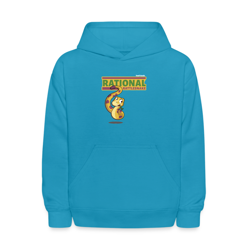 
            
                Load image into Gallery viewer, Rational Rattlesnake Character Comfort Kids Hoodie - turquoise
            
        