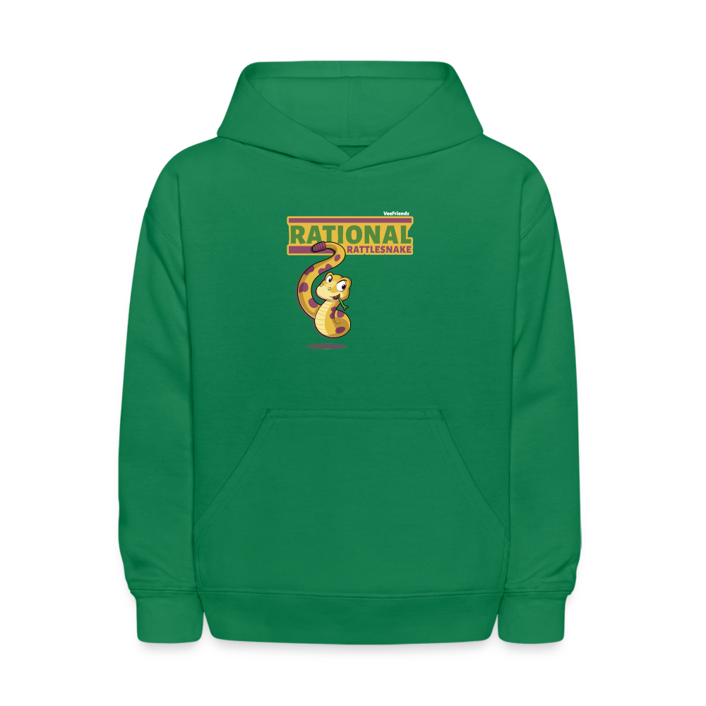 Rational Rattlesnake Character Comfort Kids Hoodie - kelly green