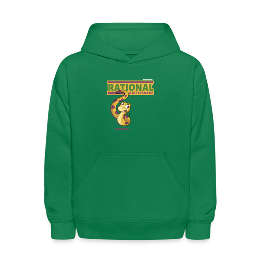 Rational Rattlesnake Character Comfort Kids Hoodie - kelly green