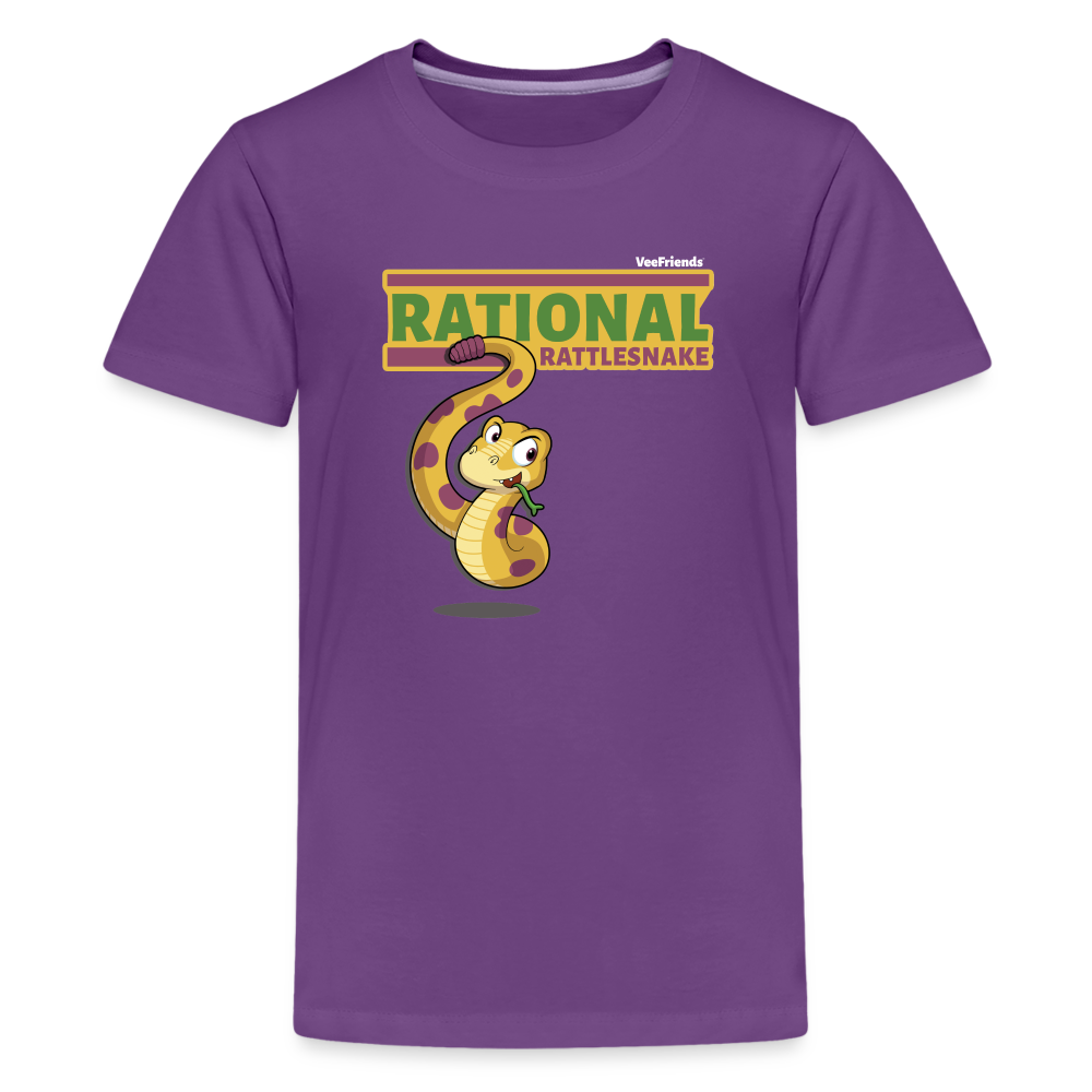 Rational Rattlesnake Character Comfort Kids Tee - purple