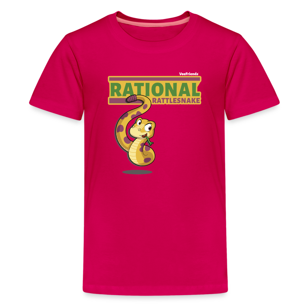 Rational Rattlesnake Character Comfort Kids Tee - dark pink