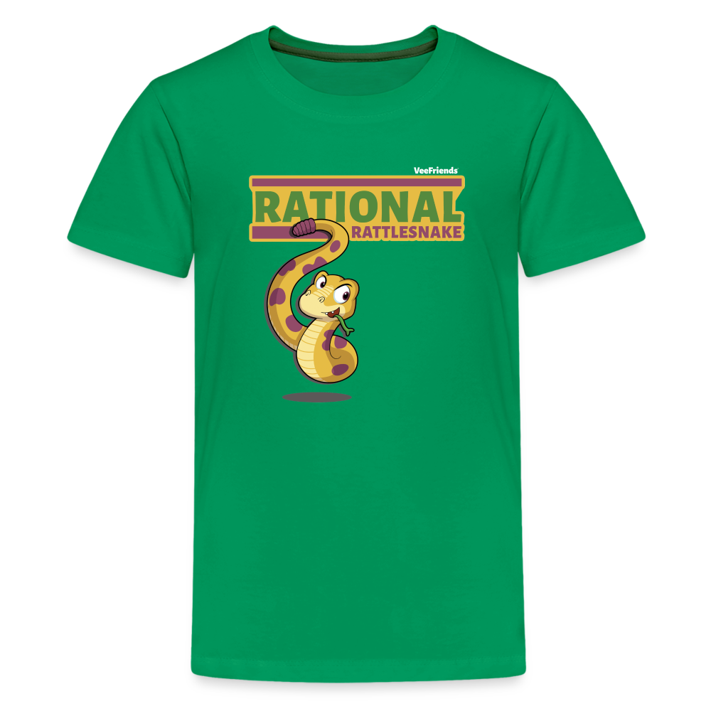 Rational Rattlesnake Character Comfort Kids Tee - kelly green