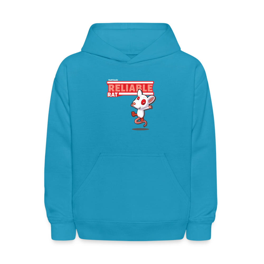 Reliable Rat Character Comfort Kids Hoodie - turquoise