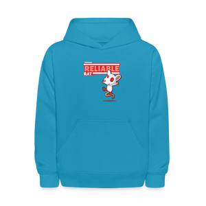 
            
                Load image into Gallery viewer, Reliable Rat Character Comfort Kids Hoodie - turquoise
            
        