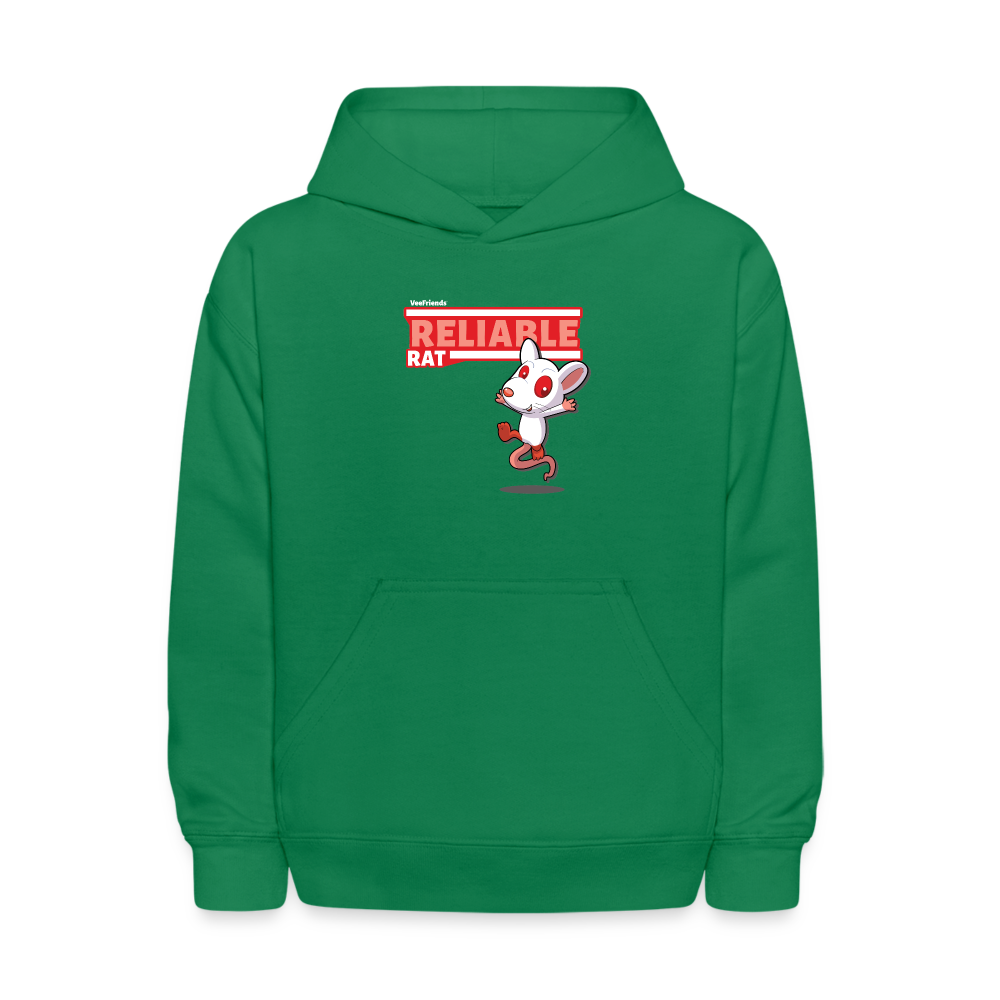 Reliable Rat Character Comfort Kids Hoodie - kelly green