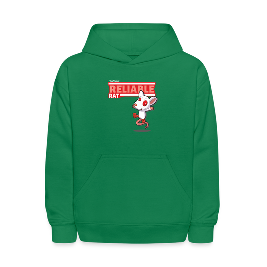 Reliable Rat Character Comfort Kids Hoodie - kelly green