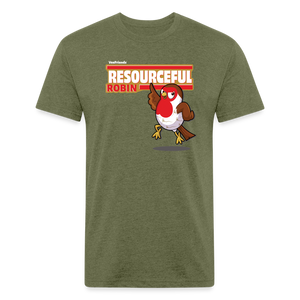 Resourceful Robin Character Comfort Adult Tee - heather military green